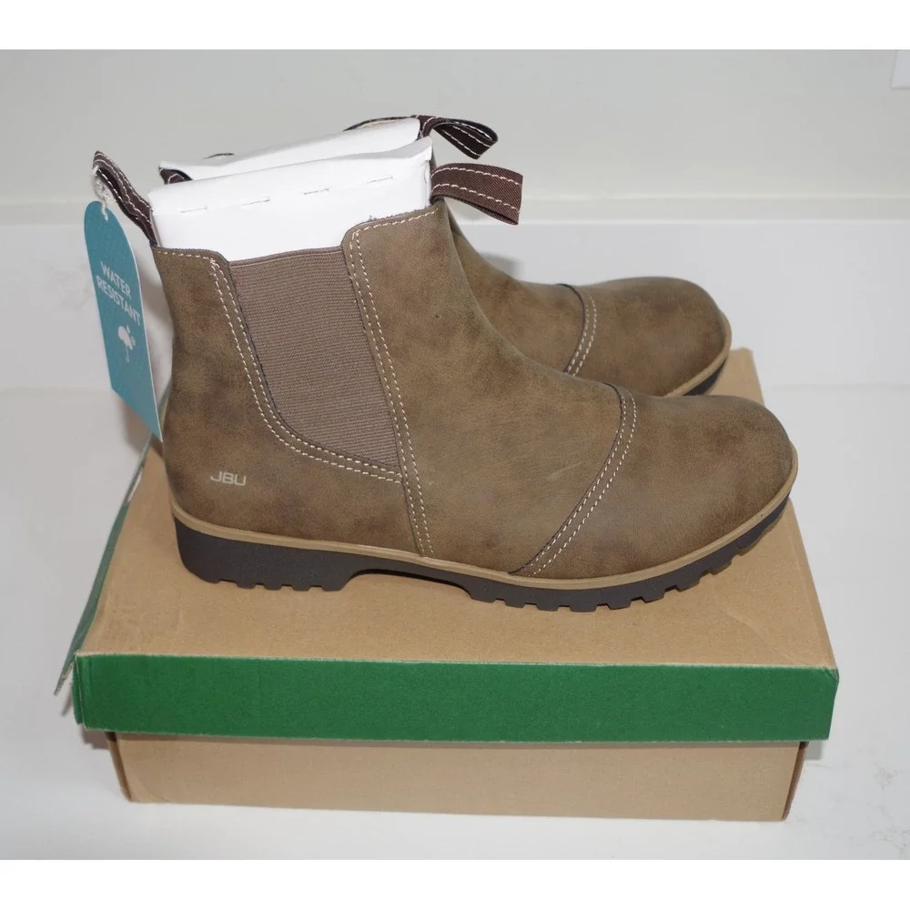 New In Box JBU by Jambu Women 9.5 Eagle Brown Water Resistant‎ Chelsea Boots